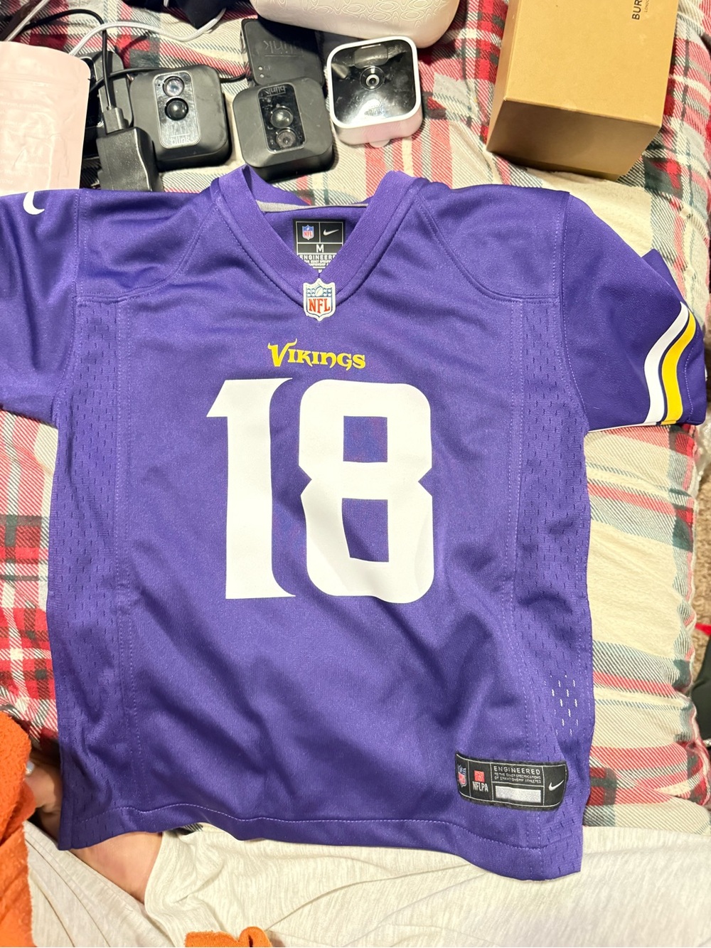 Nike Kids Purple Minnesota Vikings #18 Football Jersey